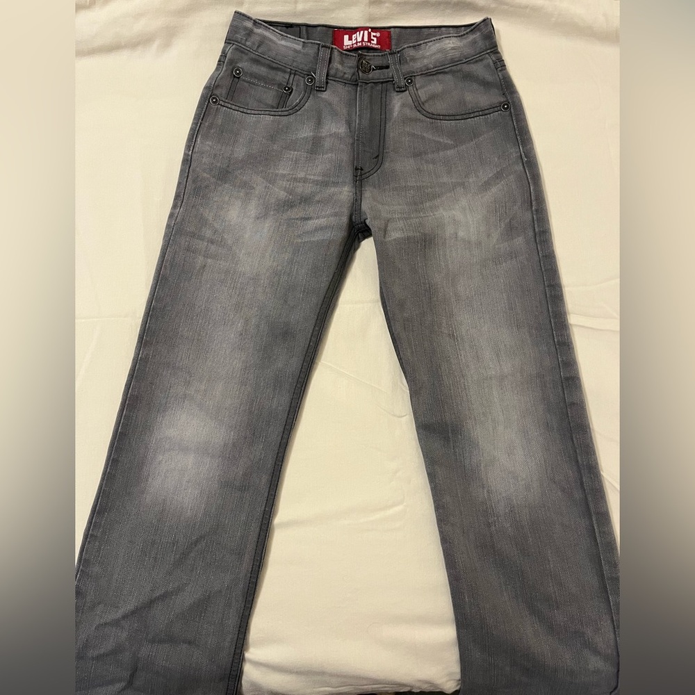 Levi’s Red Tab Jeans, 514 Slim Straight, 27x27, Gray